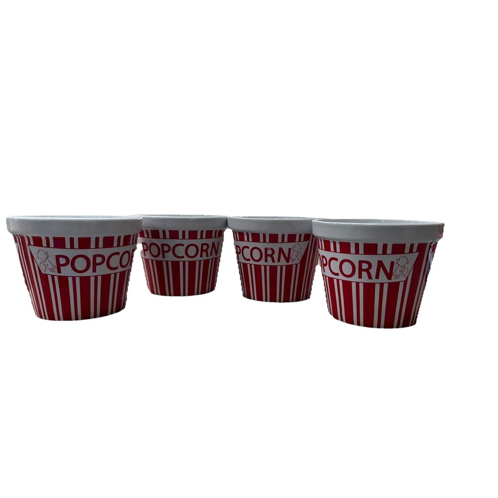 Bella Hand Crafted Ceramic Popcorn Bowl Set Of 4